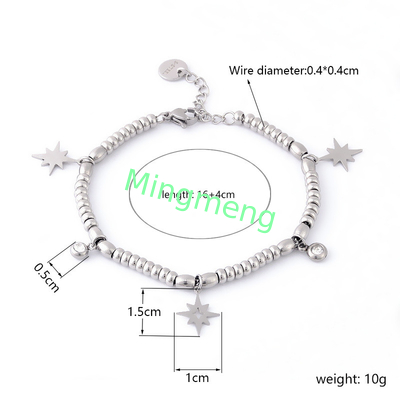 Edelstahl-Star-Armband für Frauen mit Nische und modischem Temperament