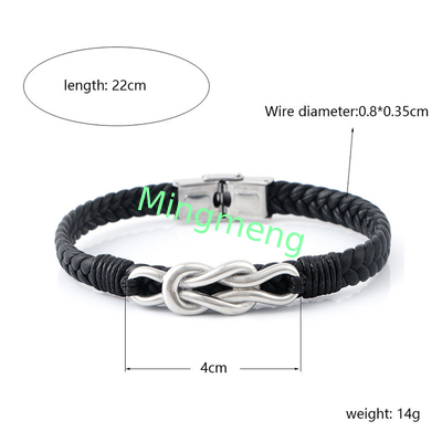 Explosive Ledermagnetverschluss Herrenarmband Retro-Trend einfaches Armbandzubehör