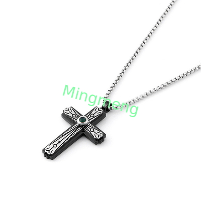 Minimalische Männer-Kreuzhänger Hip-Hop-Nischen-Trend personalisierte Edelstahlkette