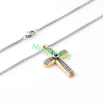 Minimalische Männer-Kreuzhänger Hip-Hop-Nischen-Trend personalisierte Edelstahlkette