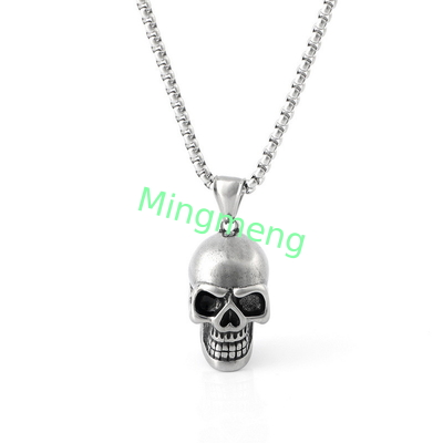 Schädel-Titan-Halsband mit europäischem und amerikanischem Stil
