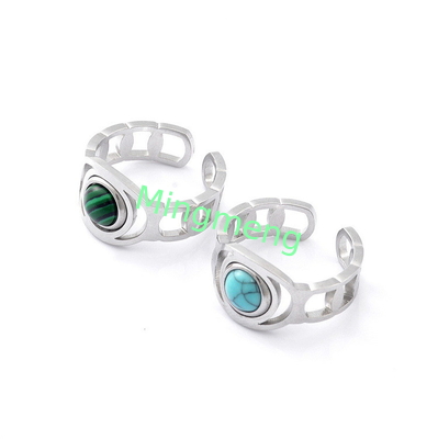 Ring weibliche Mode Nische Design Sinn Titan Stahl Pfau Stein Frauen Ring Licht Luxus Temperament vielseitig offene Zeigefinger Ring