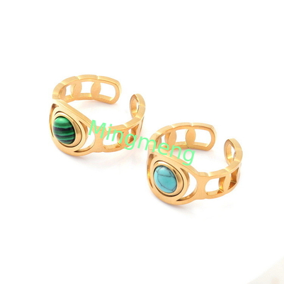 Ring weibliche Mode Nische Design Sinn Titan Stahl Pfau Stein Frauen Ring Licht Luxus Temperament vielseitig offene Zeigefinger Ring