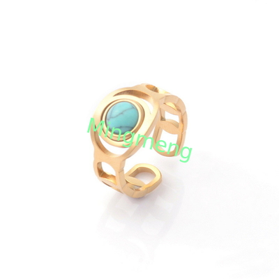 Ring weibliche Mode Nische Design Sinn Titan Stahl Pfau Stein Frauen Ring Licht Luxus Temperament vielseitig offene Zeigefinger Ring