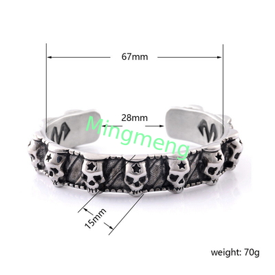 Retro-Schädel-Armband für Männer, Nischen-Design, trendige und modische Männer-Armband