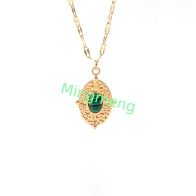 High-End-Design, vielseitig, neues Pfau-Grün-Halsband, trendiger Modeanhänger.