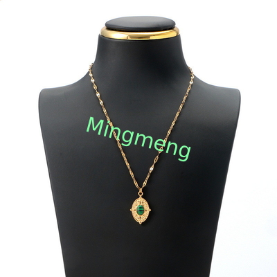 High-End-Design, vielseitig, neues Pfau-Grün-Halsband, trendiger Modeanhänger.