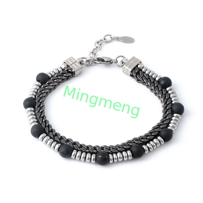 Einzigartige Gallensteinschmuck verstellbare Klammer und auffällige visuelle Anziehungskraft in Edelstahl-Armband für Männer
