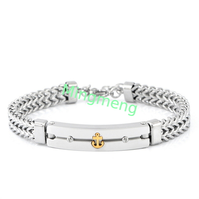 Edelstahl-Dominating-Kette-Anker personalisierte Herren-Armband Hip-Hop Nischen-Design
