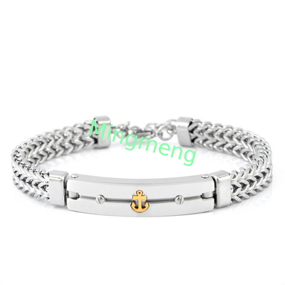 Edelstahl-Dominating-Kette-Anker personalisierte Herren-Armband Hip-Hop Nischen-Design