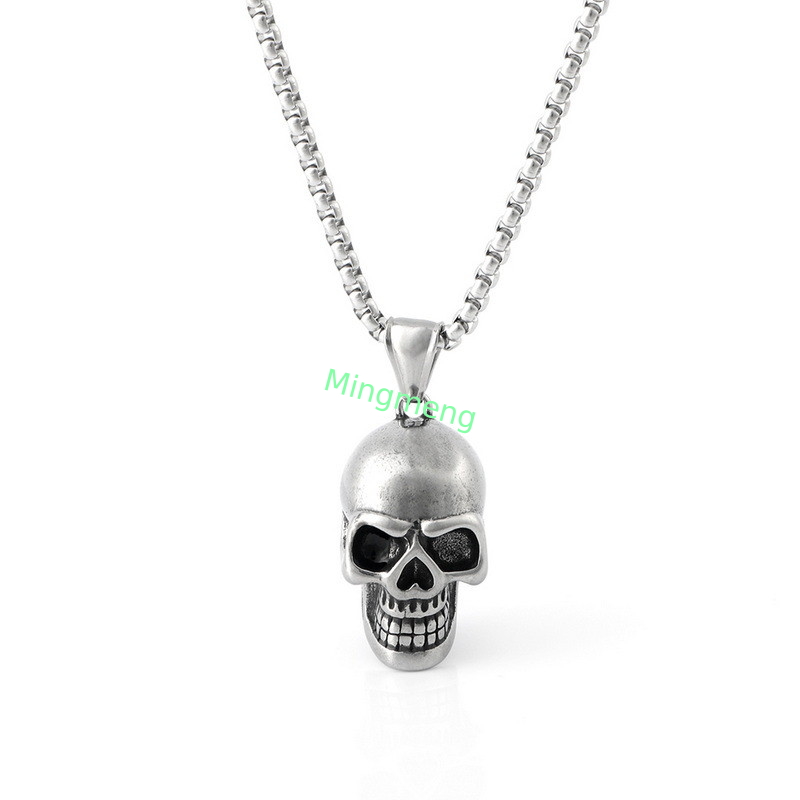 Schädel-Titan-Halsband mit europäischem und amerikanischem Stil