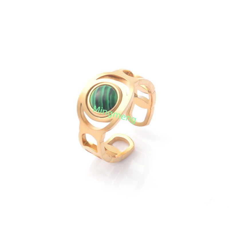 Ring weibliche Mode Nische Design Sinn Titan Stahl Pfau Stein Frauen Ring Licht Luxus Temperament vielseitig offene Zeigefinger Ring
