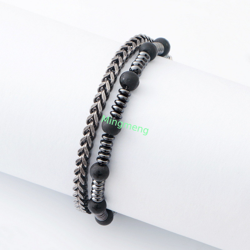 Einzigartige Gallenstein Verzierung Edelstahl-Armband für Männer für komfortable Alltags-Tragen und mühelose Stil