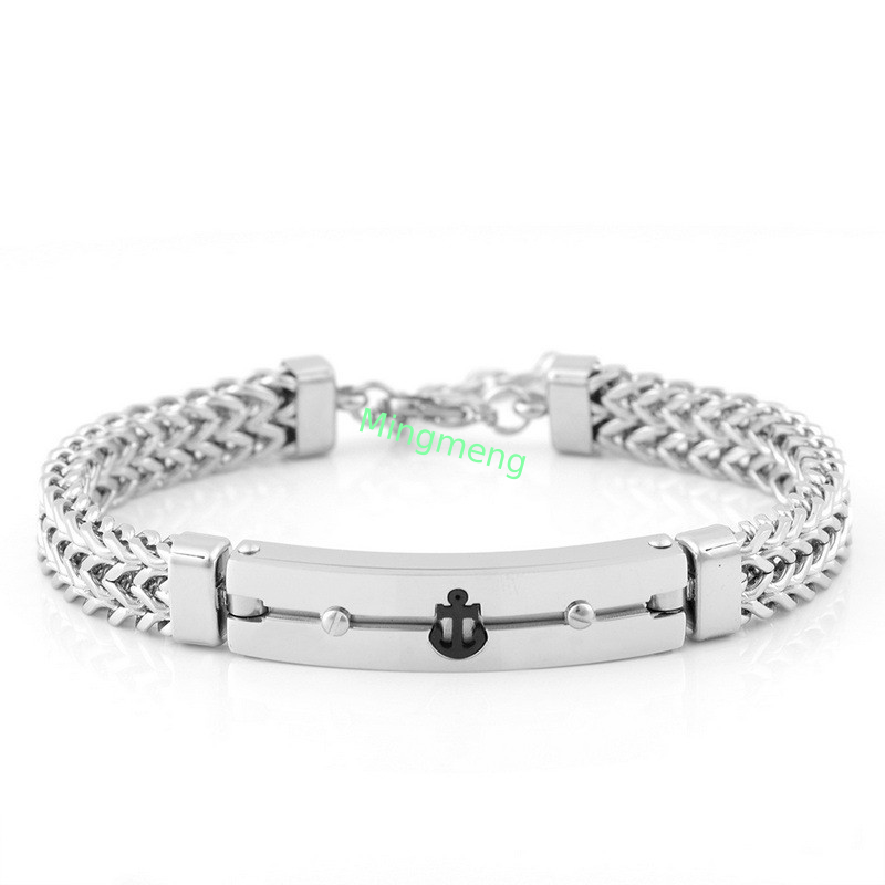 Edelstahl-Dominating-Kette-Anker personalisierte Herren-Armband Hip-Hop Nischen-Design