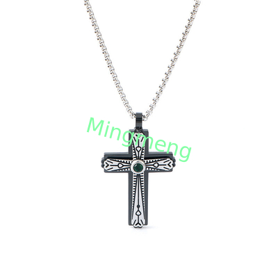 Minimalische Männer-Kreuzhänger Hip-Hop-Nischen-Trend personalisierte Edelstahlkette