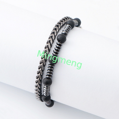 Einzigartige Gallenstein Verzierung Edelstahl-Armband für Männer für komfortable Alltags-Tragen und mühelose Stil